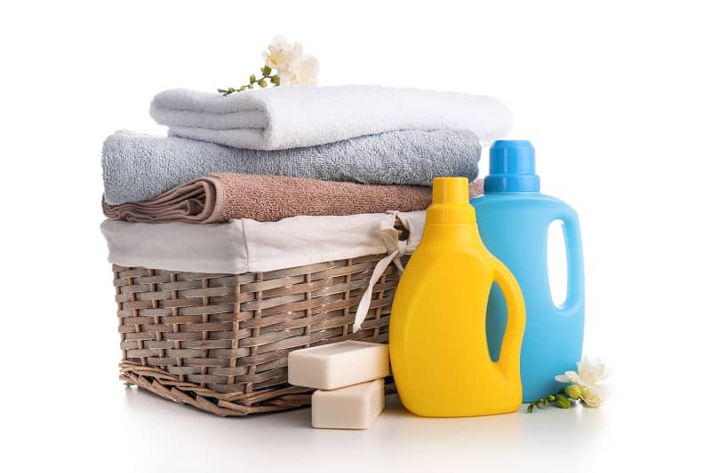 clean and fresh laundry in basket cm